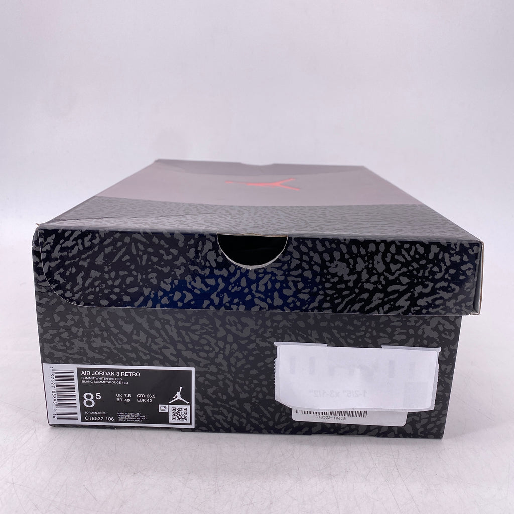 Air Jordan 3 Retro "Cement Grey" 2024 New Size 8.5