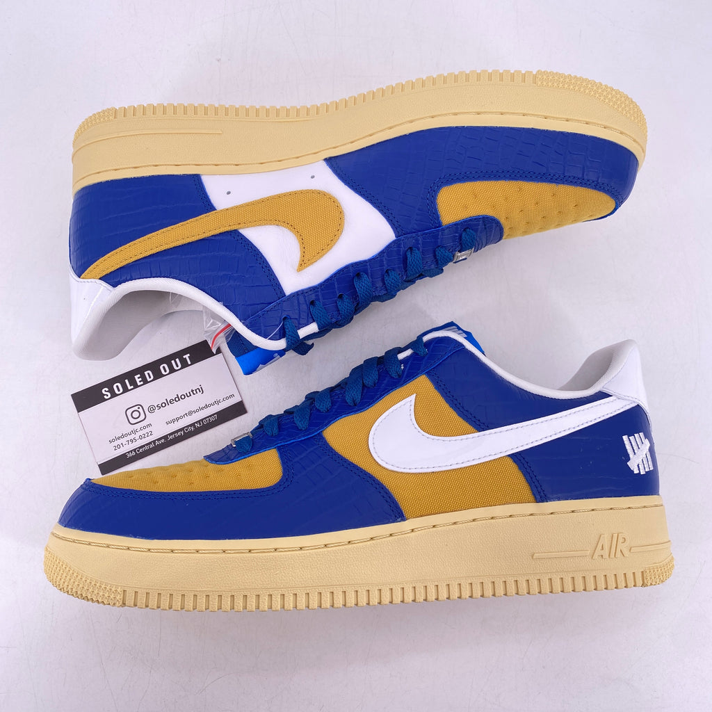 Nike Air Force 1 Low "Undefeated 5 On It Blue Yellow" 2021 New Size 11.5
