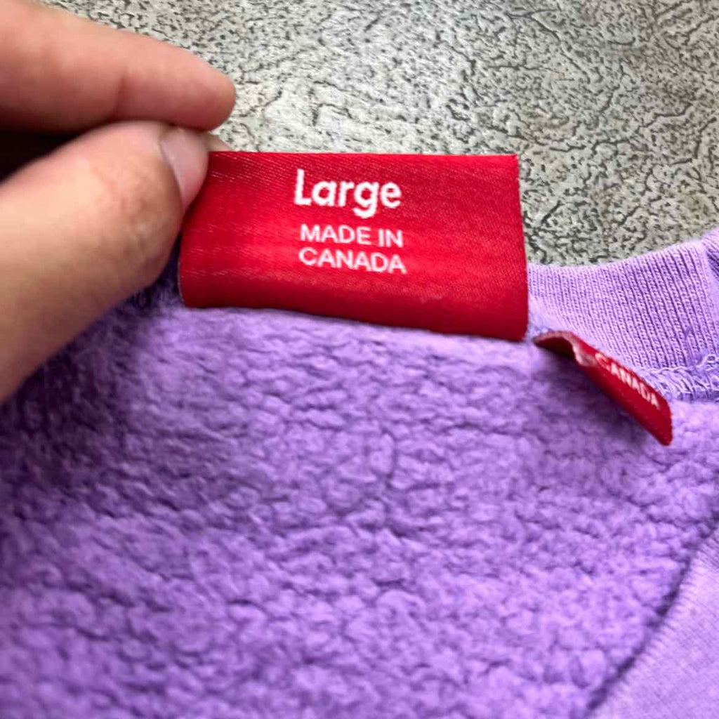 Supreme Crewneck Sweater "MINI LOGO" Purple Used Size L
