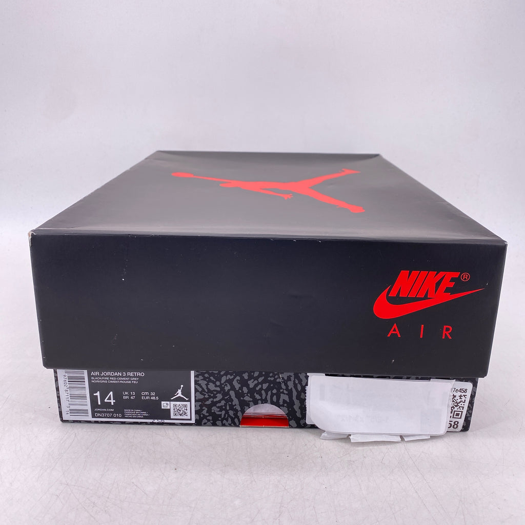 Air Jordan 3 Retro "Black Cement" 2024 New Size 14