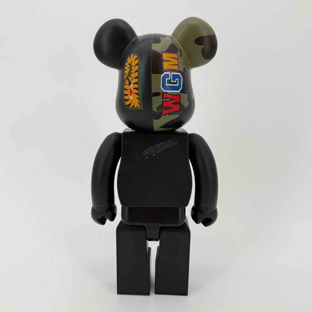 Bearbrick Figure "1ST CAMO APE HEAD" Used 400% Black