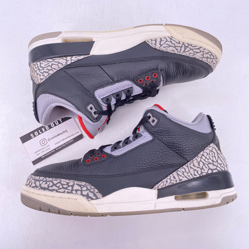 Air Jordan 3 Retro "Black Cement" 2017 Used Size 8.5