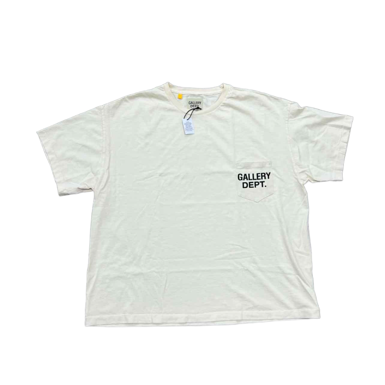 Gallery DEPT. T-Shirt &quot;POCKET LOGO&quot; Cream New Size XL