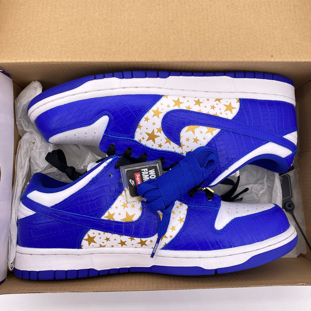 Nike SB Dunk Low "Supreme Blue Stars" 2021 Used Size 8.5