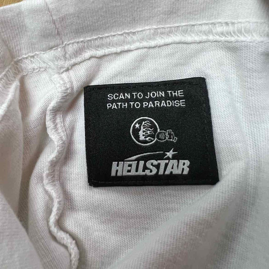 Hellstar T-Shirt "BOX LOGO" White New Size XL