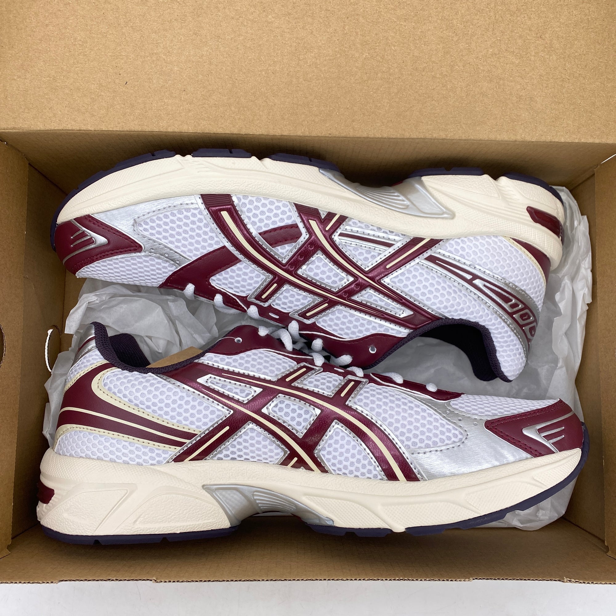 Asics Gel-1130 &quot;White Maroon Banner&quot; 2024 New Size 9.5