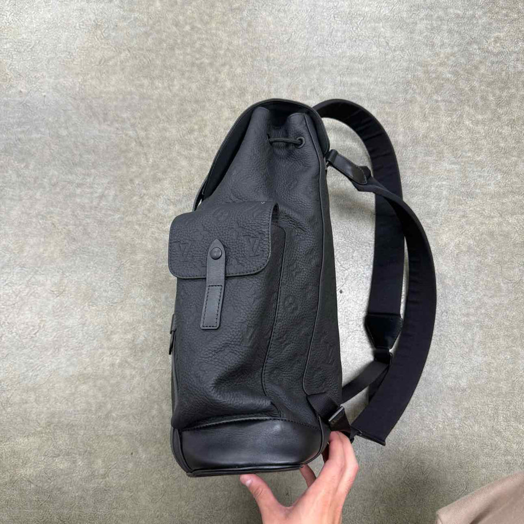 Louis Vuitton Backpack "CHRISTOPHER EMPREINTE" Used Black Size MM