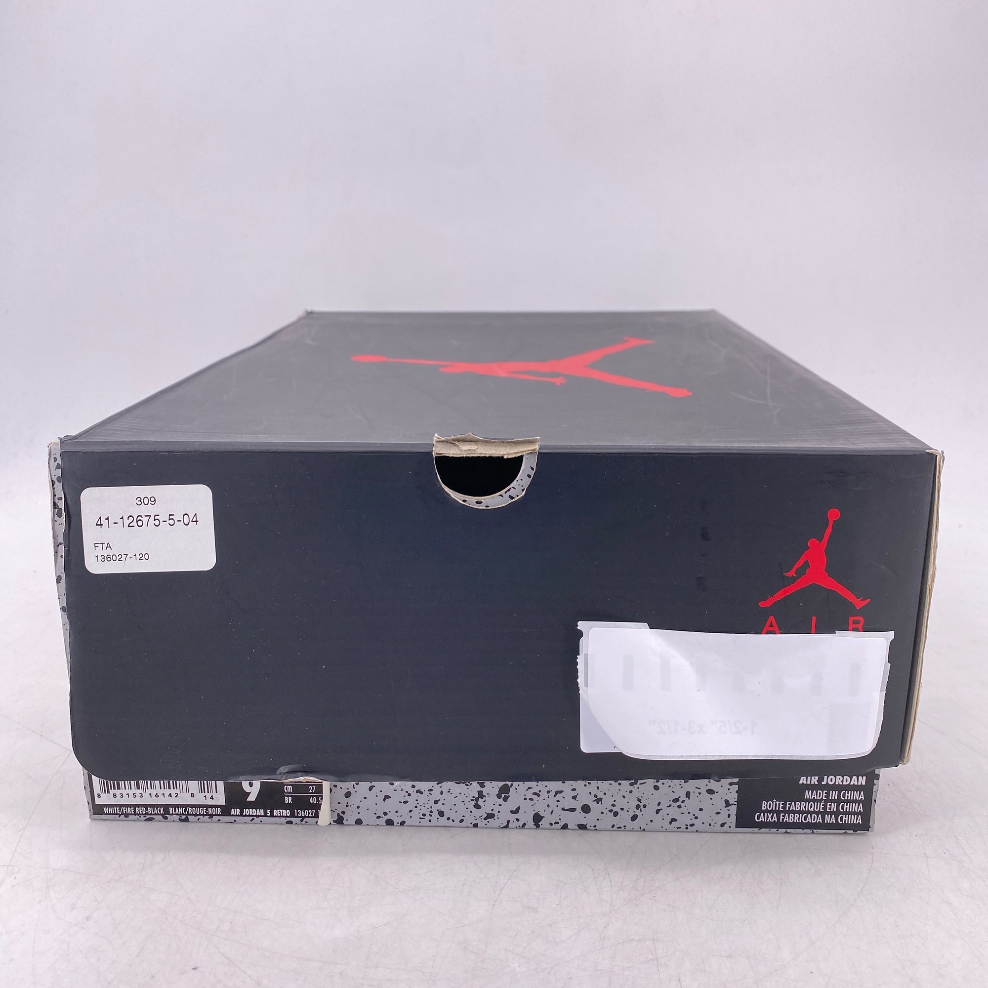 Air Jordan 5 Retro &quot;Fire Red Black Tongue&quot; 2013 Used Size 9