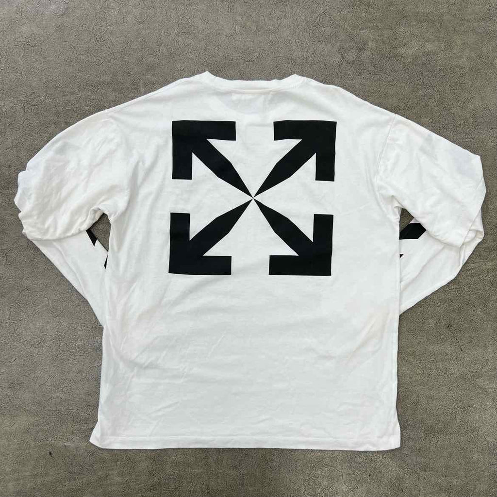OFF-WHITE Long Sleeve "MONA LISA" White Used Size L