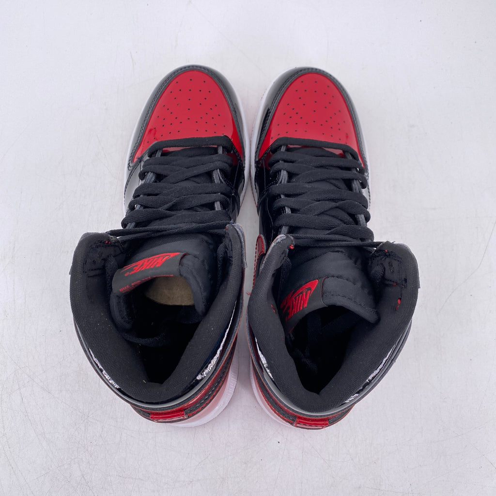 Air Jordan (GS) 1 Retro High OG "Patent Bred" 2021 Used Size 7Y