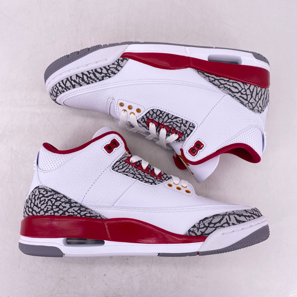 Air Jordan 3 Retro "Cardinal Red" 2022 New Size 8.5