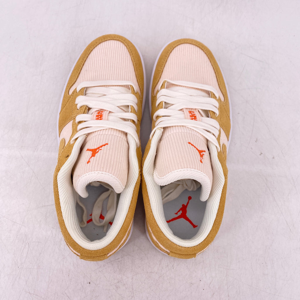 Air Jordan (W) 1 Low "Twine Orange Quartz Corduroy" 2021 New Size 5.5W