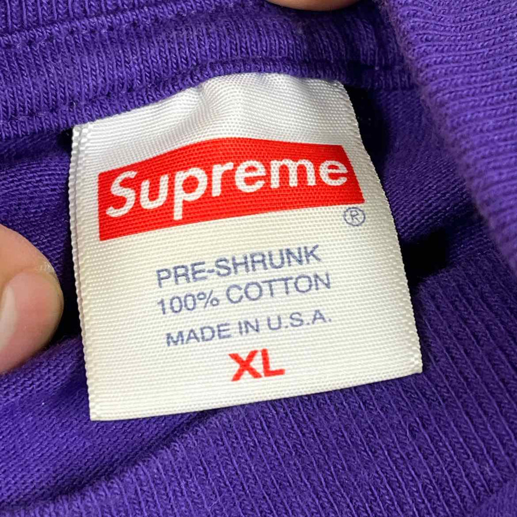 Supreme T-Shirt "STILL TALKING" Purple Used Size XL