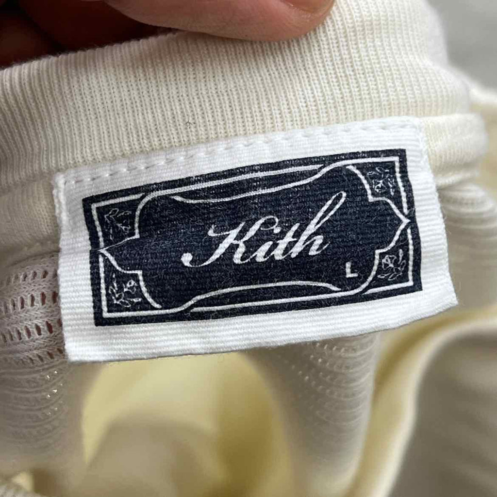 Kith T-Shirt "POCKET LOGO" Cream Used Size L