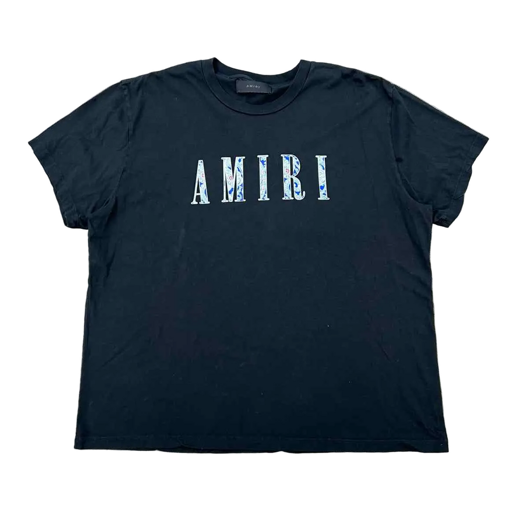 Amiri T-Shirt "BANDANA LOGO" Black Used Size XL