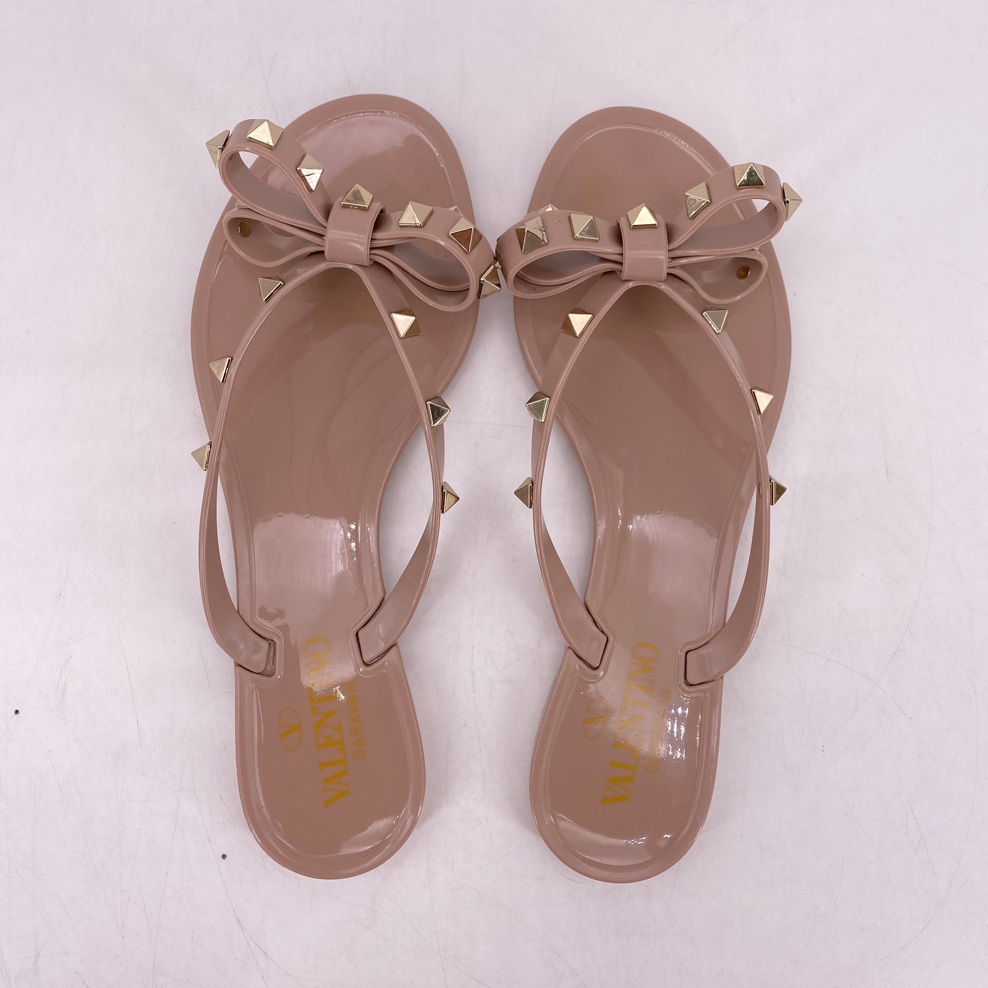 Valentino Flip Flops &quot;Rockstud Jelly&quot;  Used Size 37W