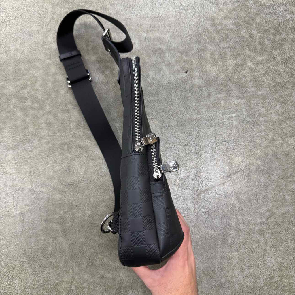 Louis Vuitton SLING BAG "DAMIER INFINI" Used Black