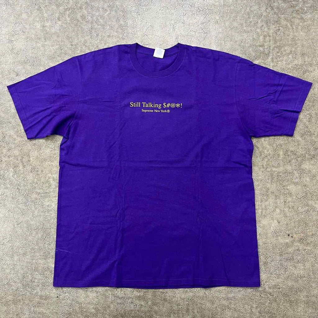 Supreme T-Shirt "STILL TALKING" Purple Used Size XL