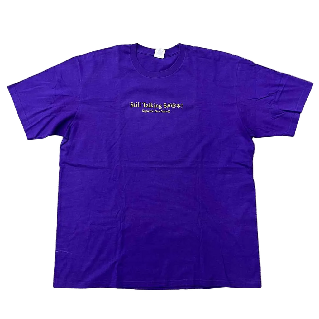 Supreme T-Shirt "STILL TALKING" Purple Used Size XL