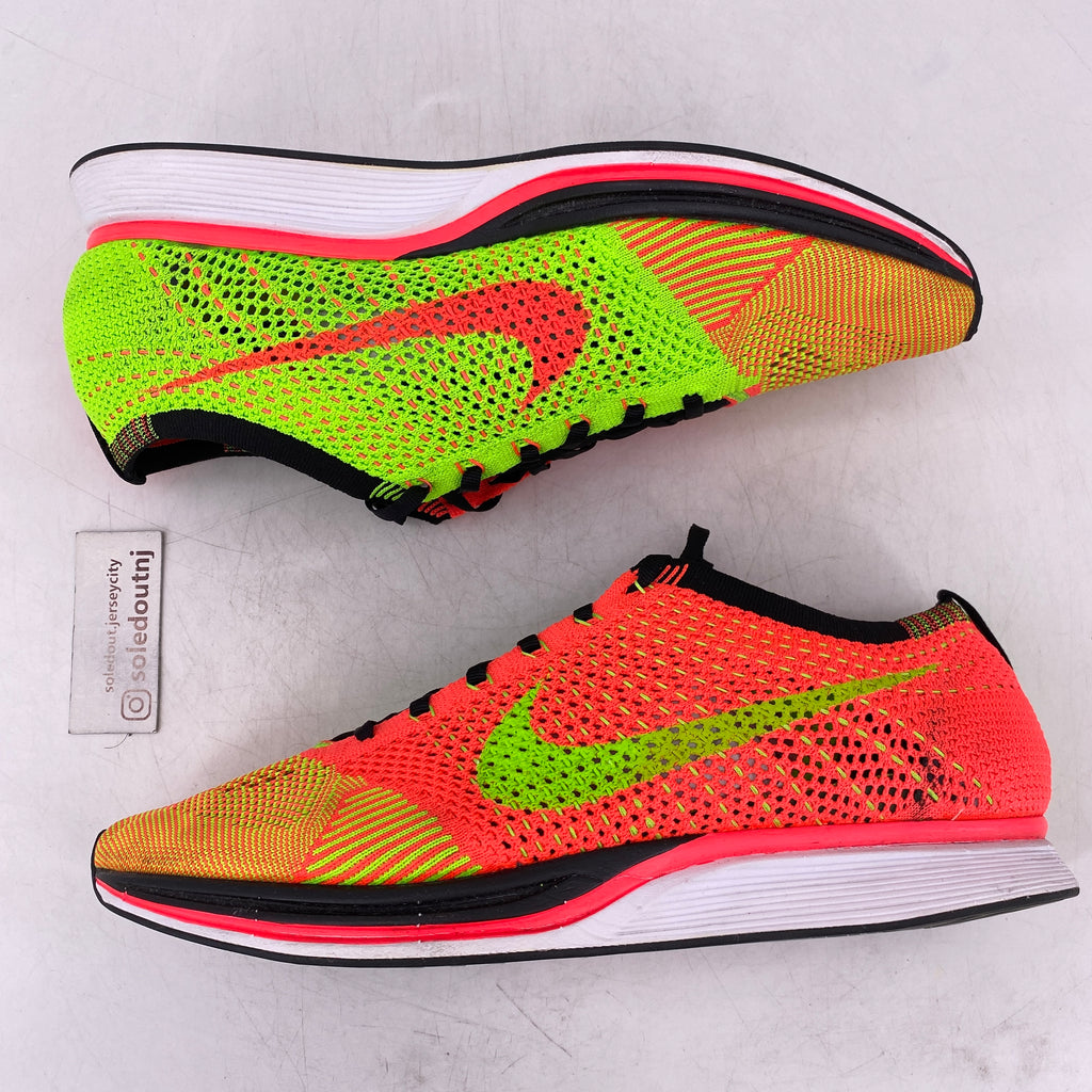Nike Flyknit Racer "Hyper Punch" 2014 Used Size 12.5
