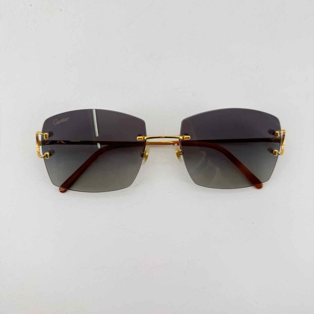 Cartier Glasses "BIG C" Used Gold Size OS