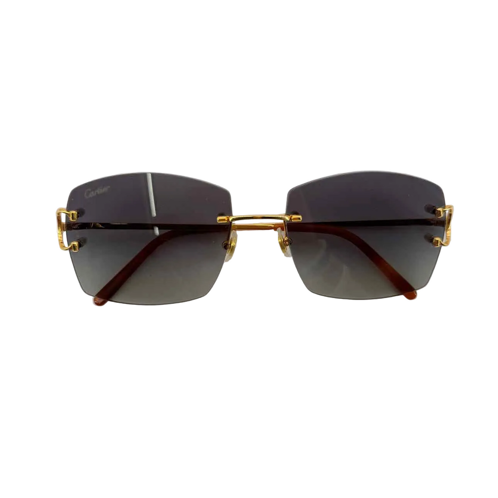 Cartier Glasses "BIG C" Used Gold Size OS