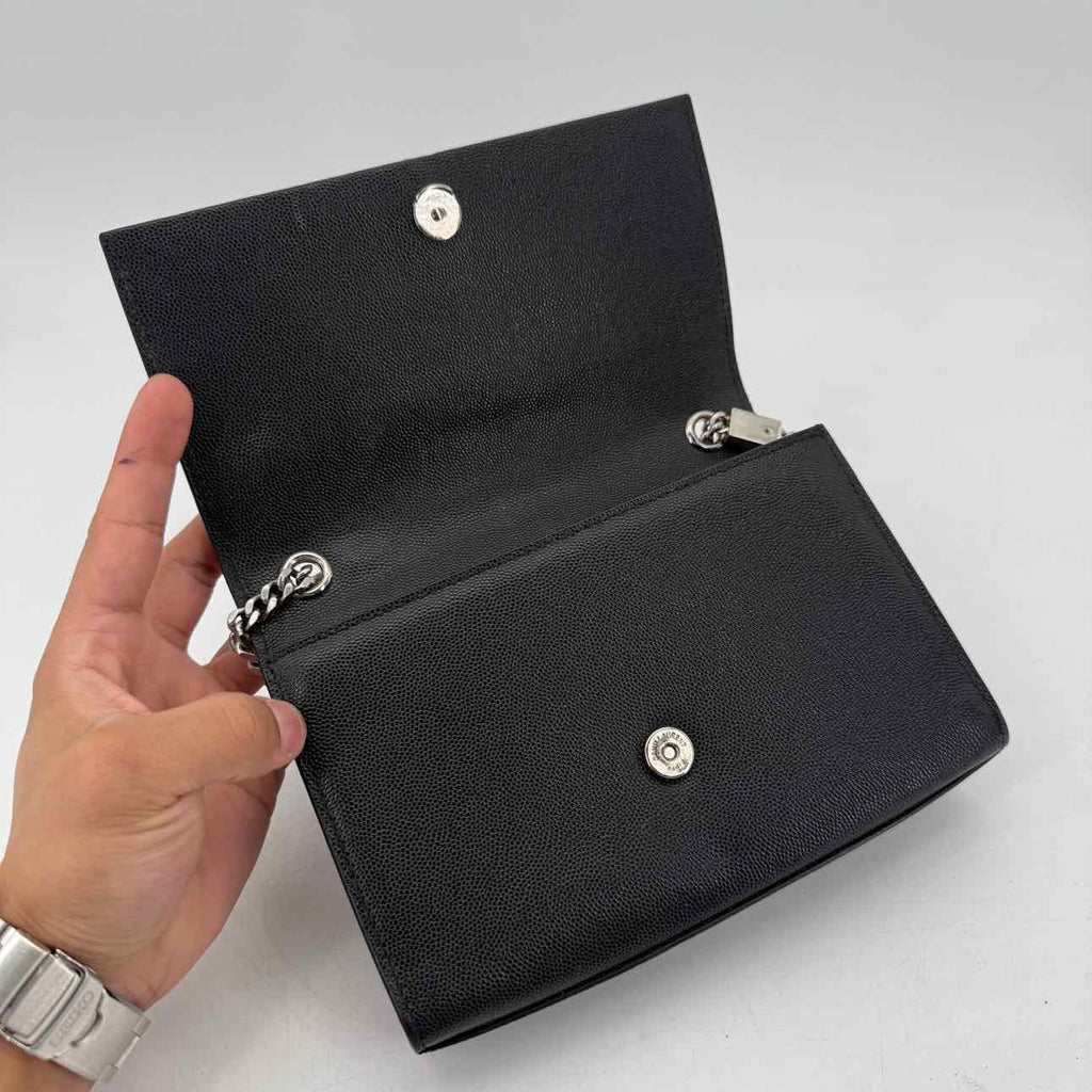 YSL Shoulder Bag "KATE TASSEL" Used Black
