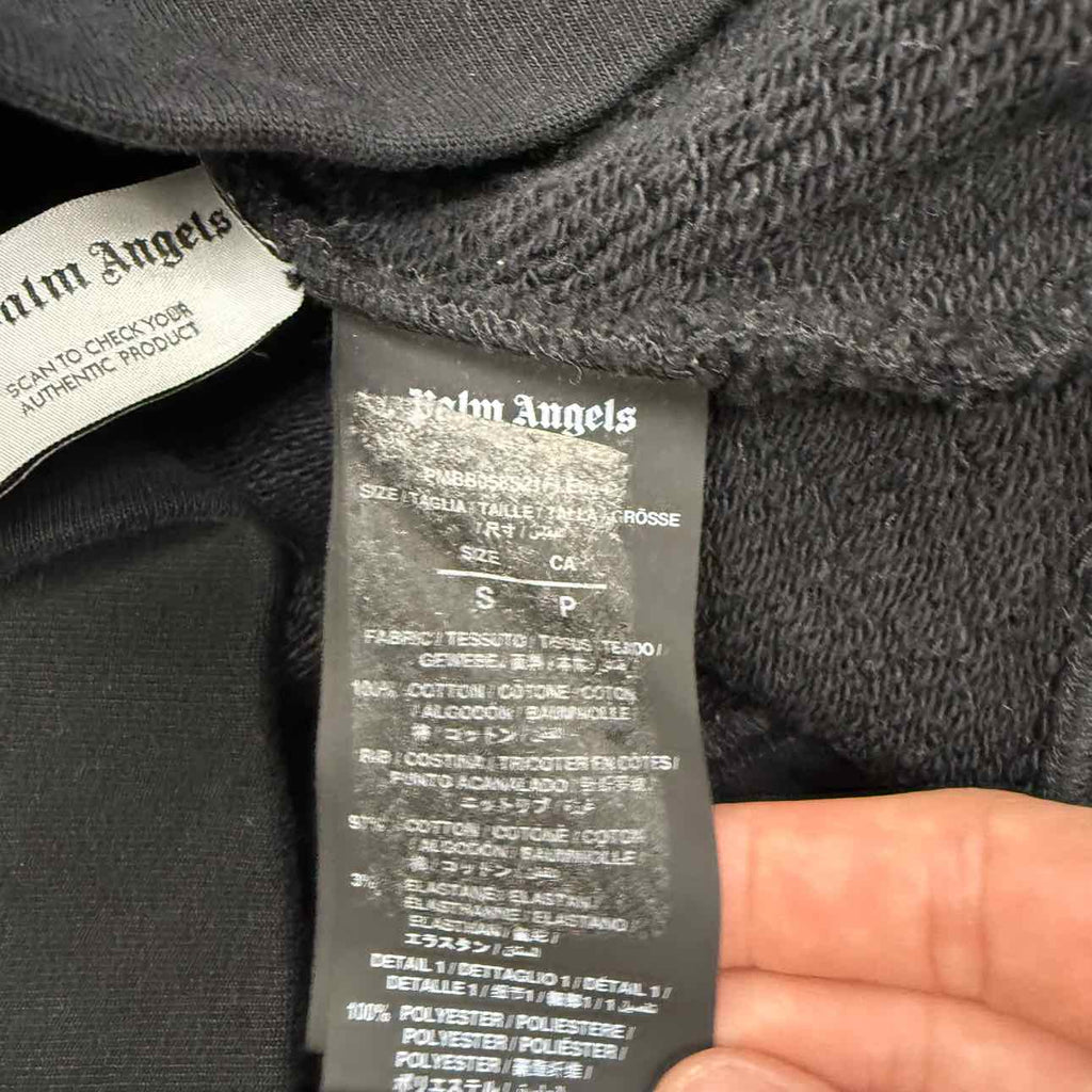 Palm Angels Hoodie "TROPICAL" Black Used Size S
