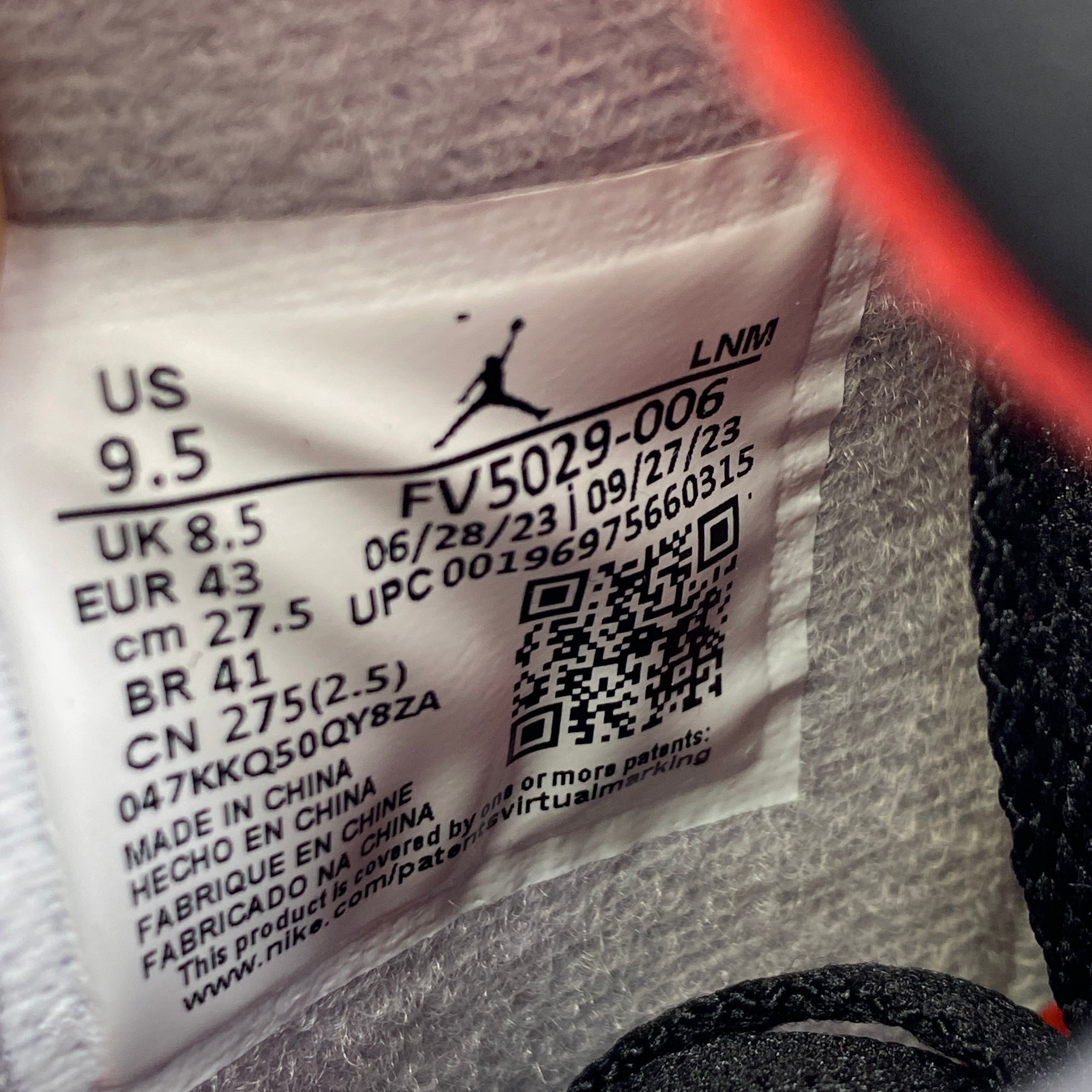 Air Jordan 4 Retro &quot;Bred Reimagined&quot; 2024 New Size 9.5