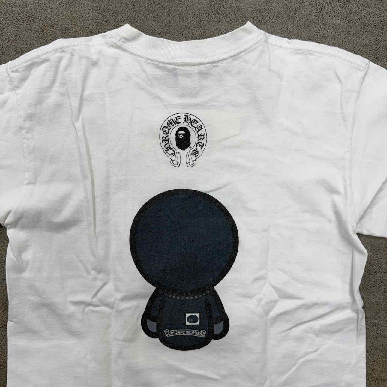 Chrome Hearts T-Shirt &quot;BABY MILO X CHROME HEARTS&quot; White Used Size M