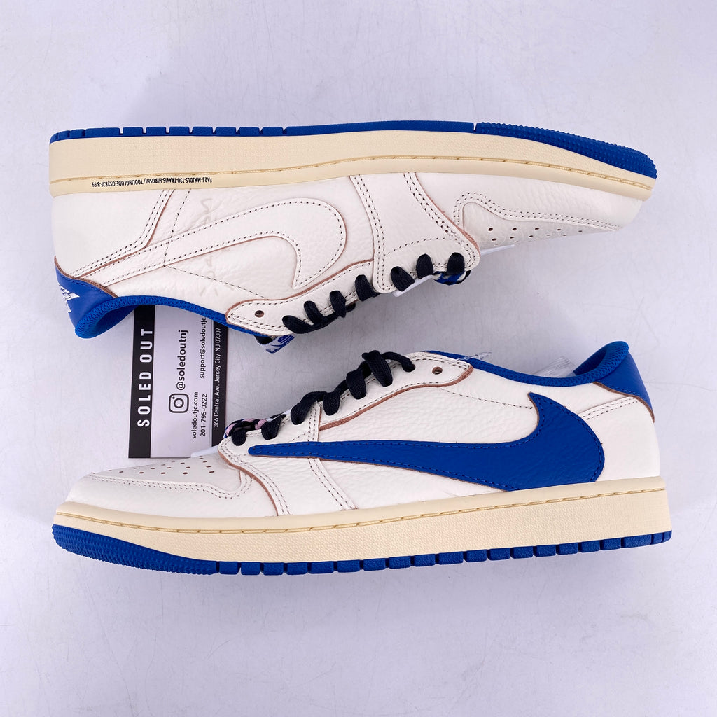 Air Jordan 1 Low "TRAVIS FRAGMENT MILITARY BLUE" 2025 New Size 9.5