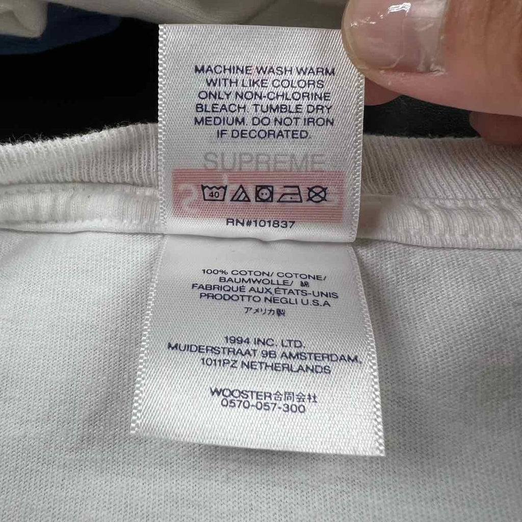 Supreme T-Shirt "SMOKE" White Used Size XL