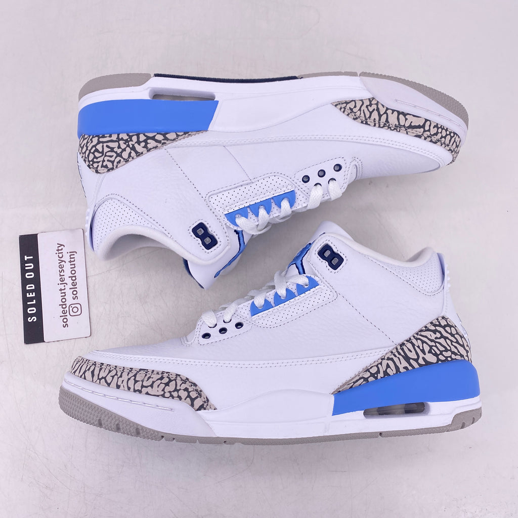 Air Jordan 3 Retro "Unc" 2020 New Size 9.5