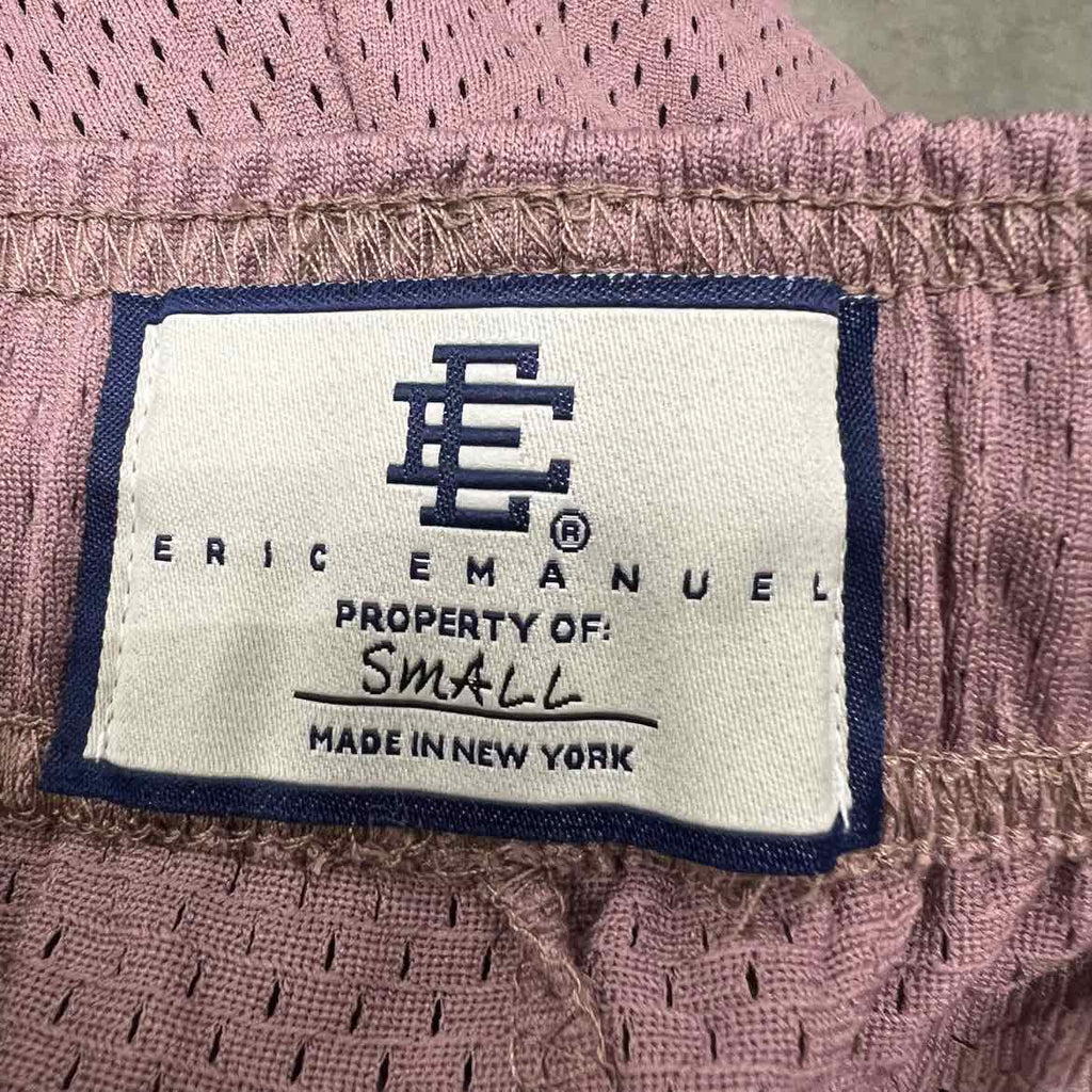 Eric Emanuel Mesh Shorts "BASIC LOGO" Mauve New Size S
