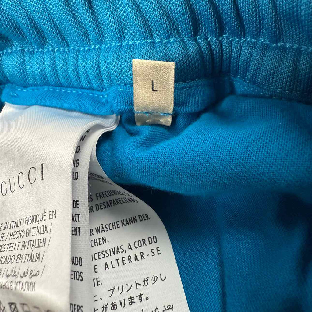 Gucci Sweatpants "INTERLOCKING G" Blue Used Size L