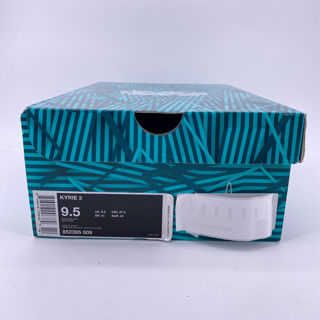 Nike Kyrie 3 "Black Multi-Color" 2017 Used Size 9.5