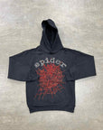 Sp5der Hoodie "RHINESTONE" Black New Size XL