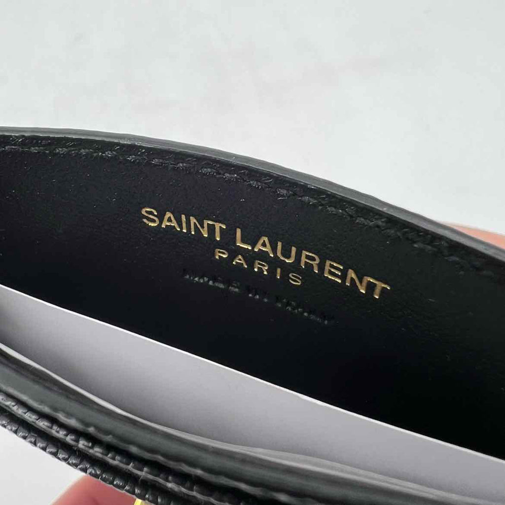 Saint Laurent Card Holder "CASSANDRE MATELASSE" New Black Size OS