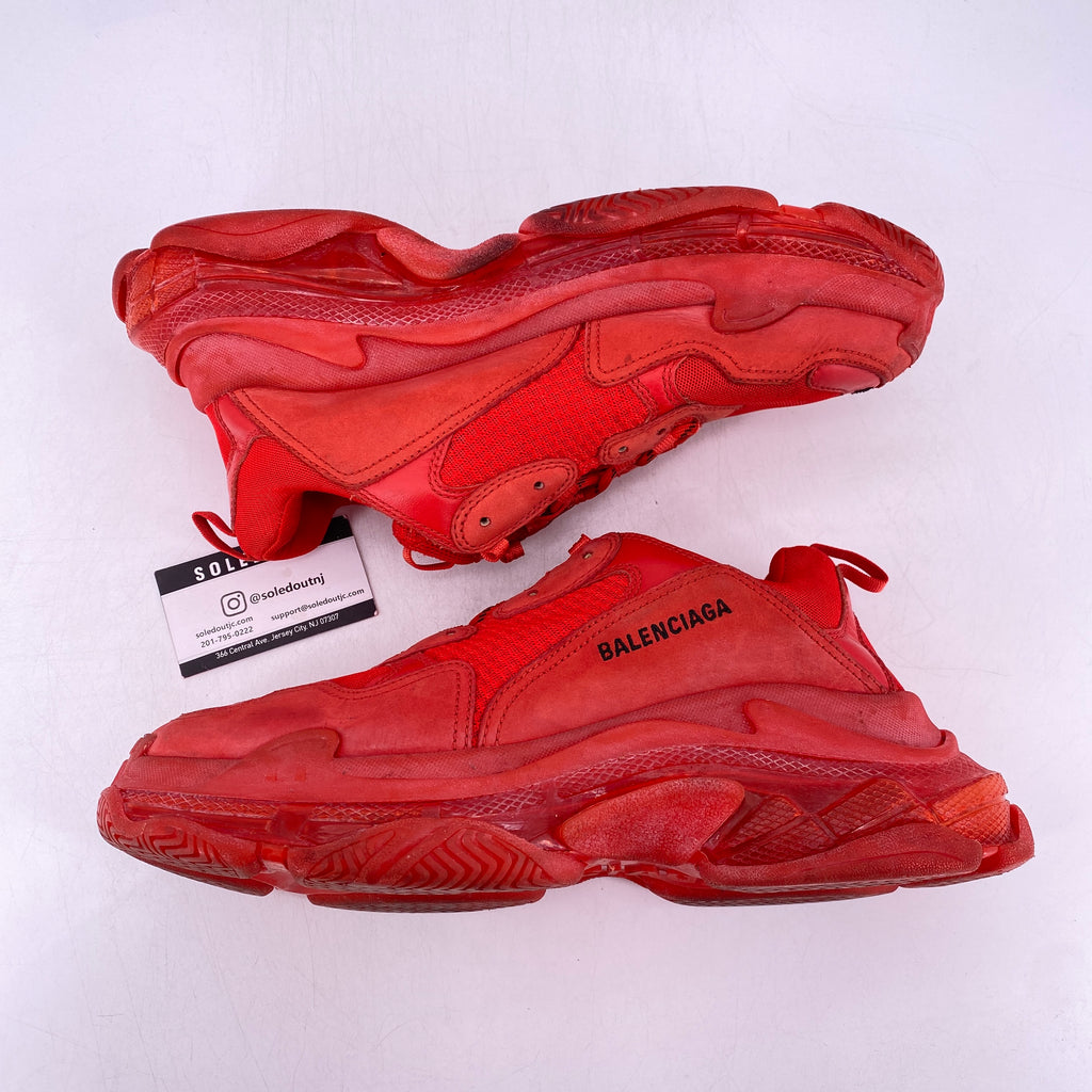 Balenciaga Triple S "Triple Red"  Used Size 11