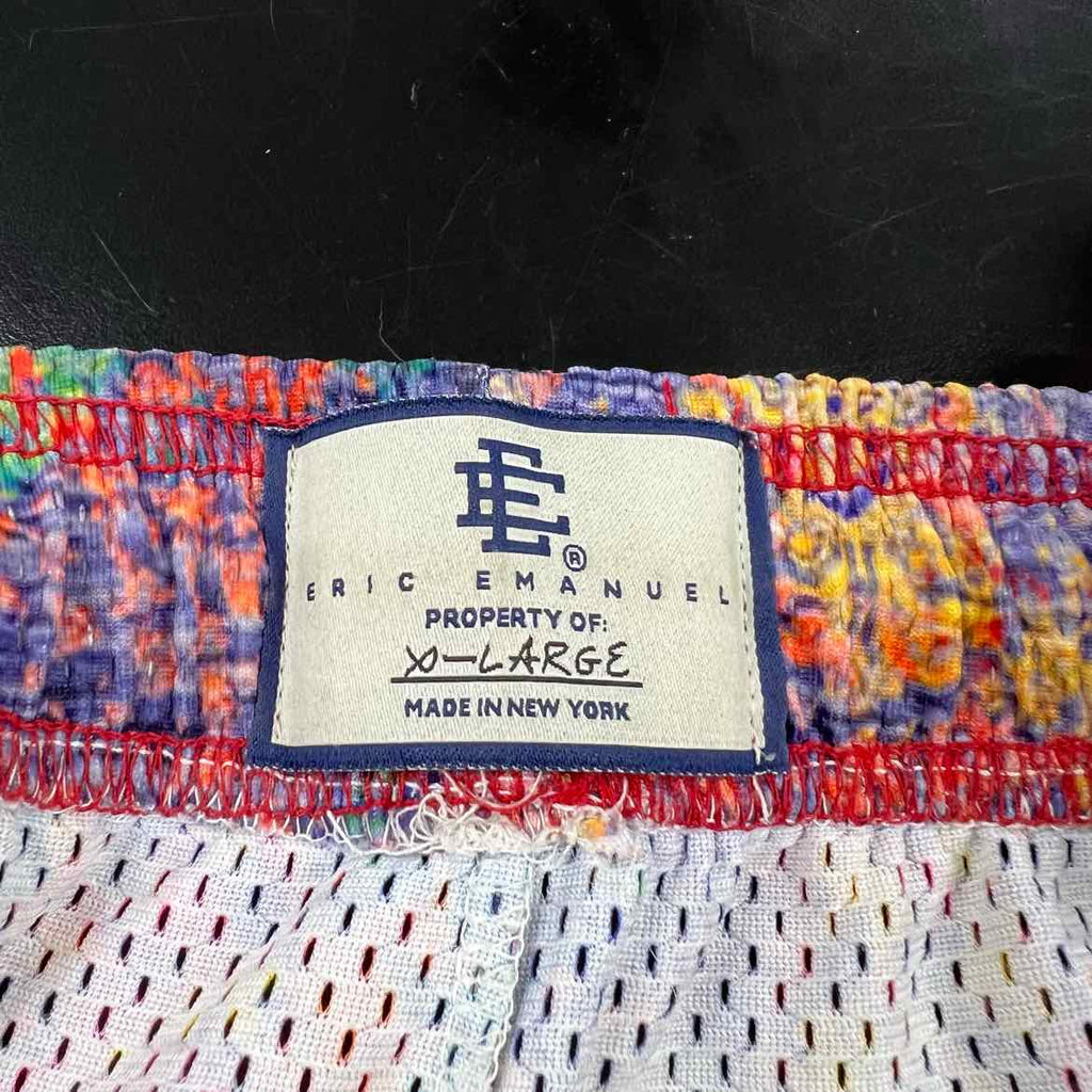 Eric Emanuel Mesh Shorts "RUG 8" Multi-Color Used Size XL