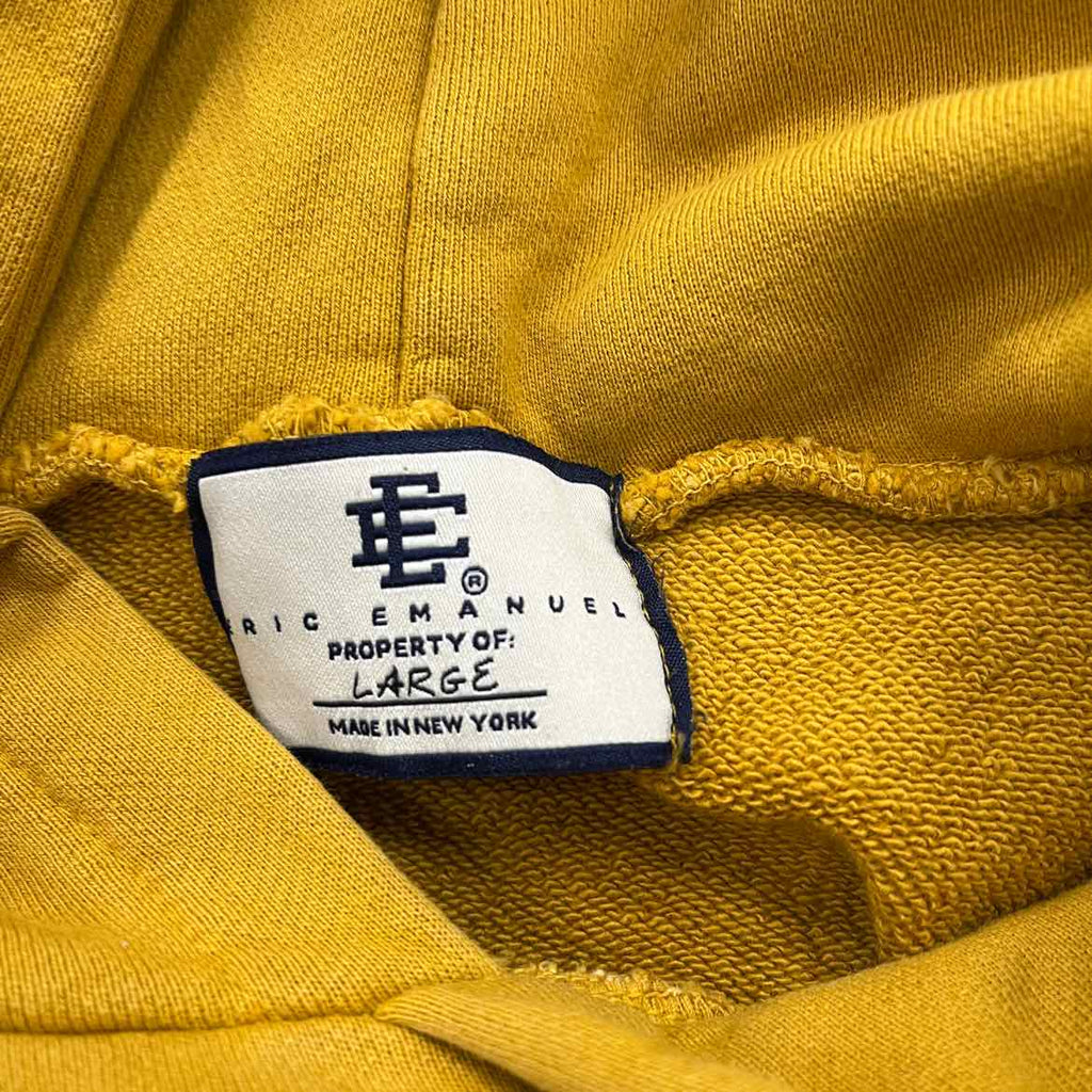 Eric Emanuel Hoodie "PURPLE LOGO" Used Yellow Size L