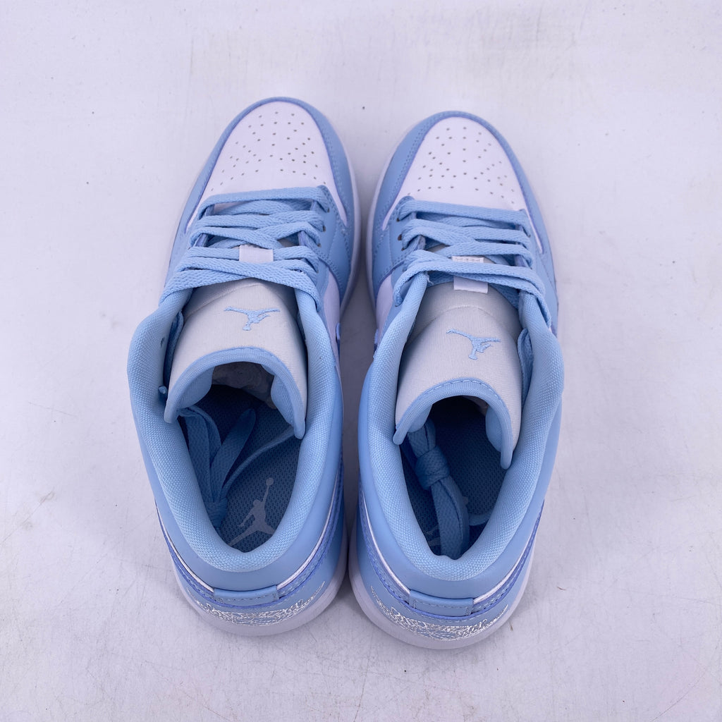 Air Jordan (W) 1 Low "White Ice Blue" 2022 New Size 9.5W