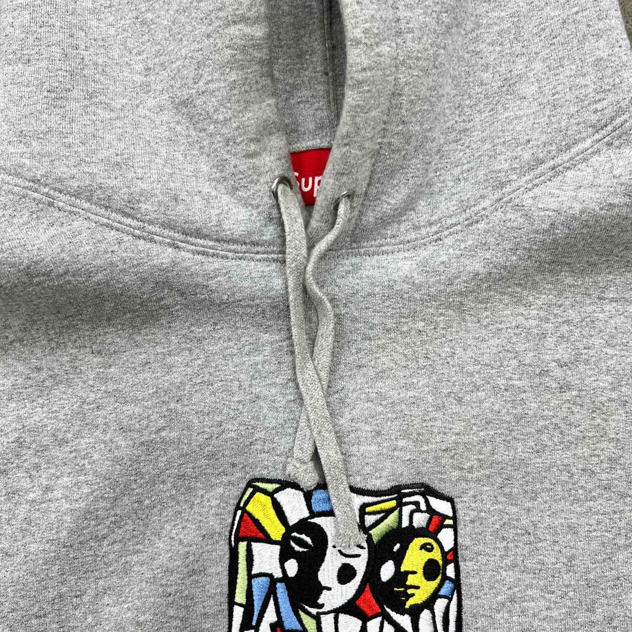 Supreme Hoodie &quot;MOSAIC&quot; Grey Used Size 2XL