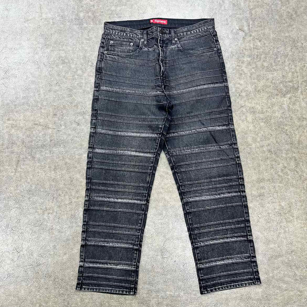 Supreme Pant "LAYERED DENIM" Black Used Size 32