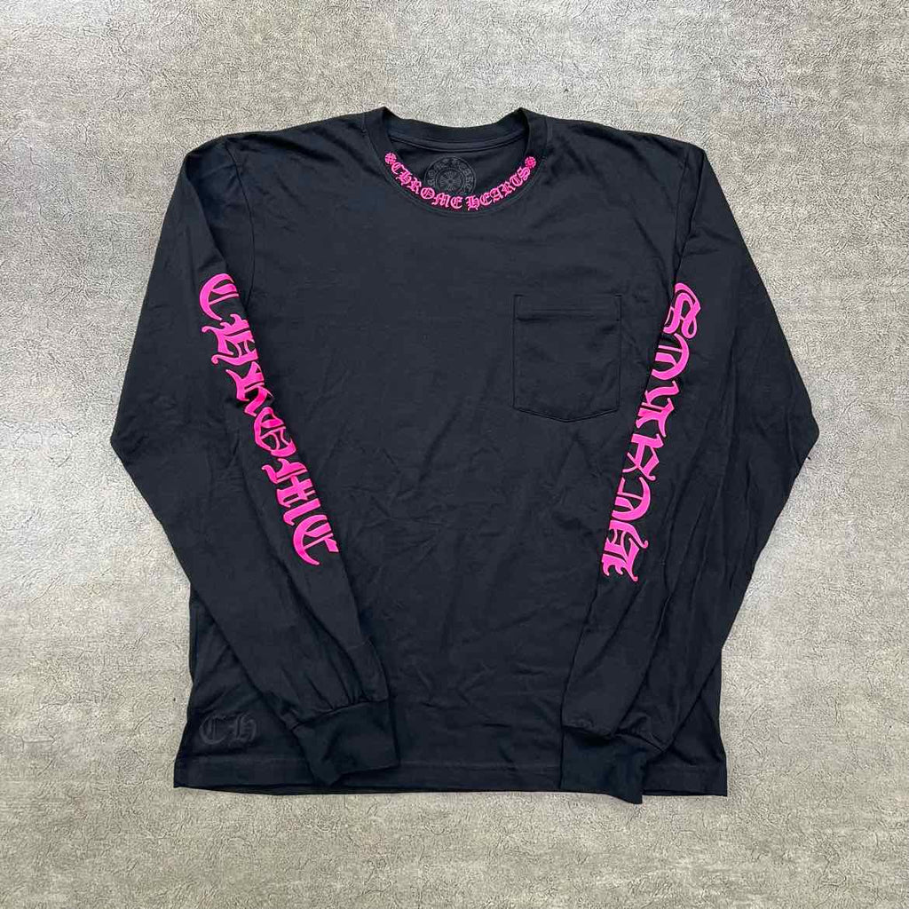 Chrome Hearts Long Sleeve "POCKET" Black New Size L