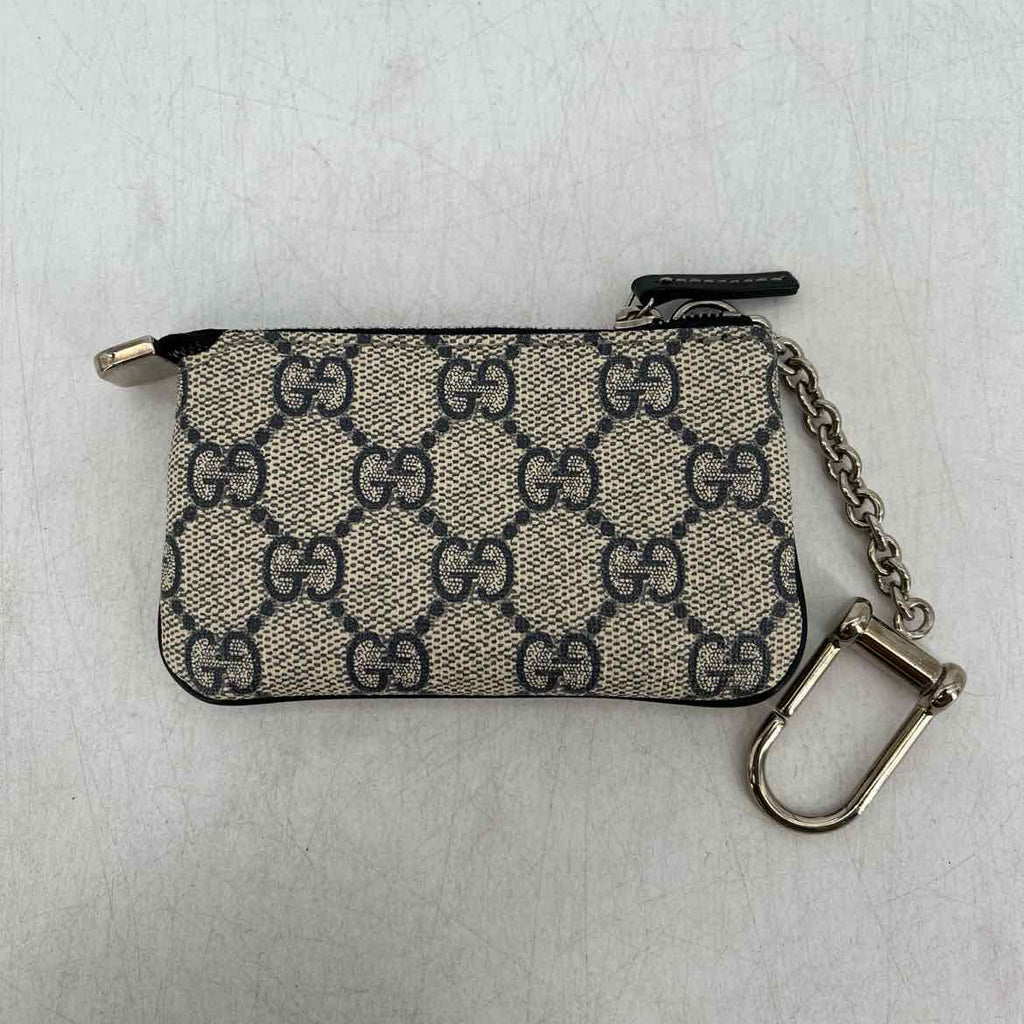 Gucci Pouch "GG SUPREME" Used Blue Size OS