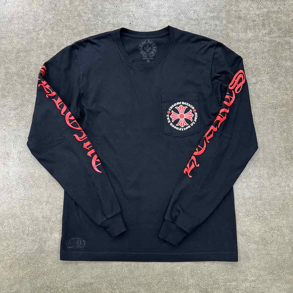 Chrome Hearts Long Sleeve "MADE IN HOLLYWOOD" Black Used Size M