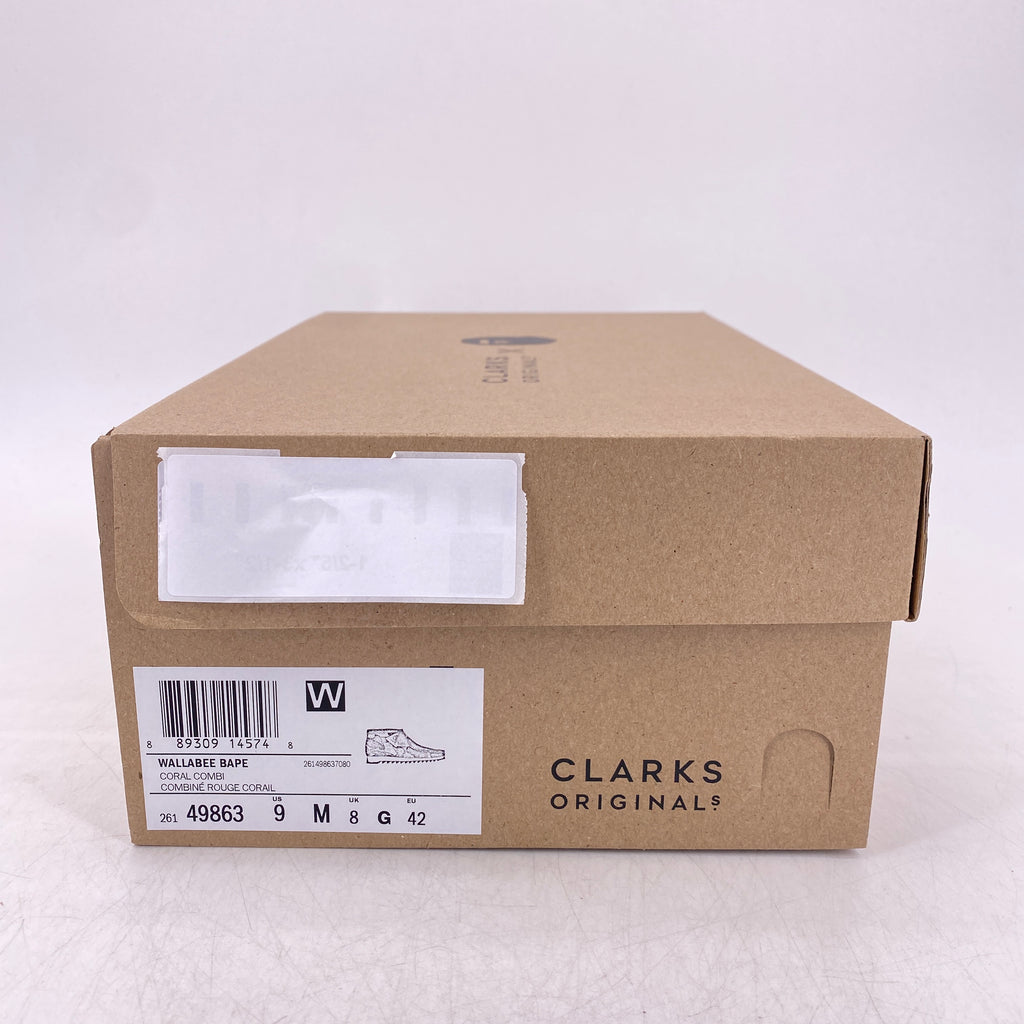 Clarks Wallabee "Bape Coral Combi" 2020 Used Size 9