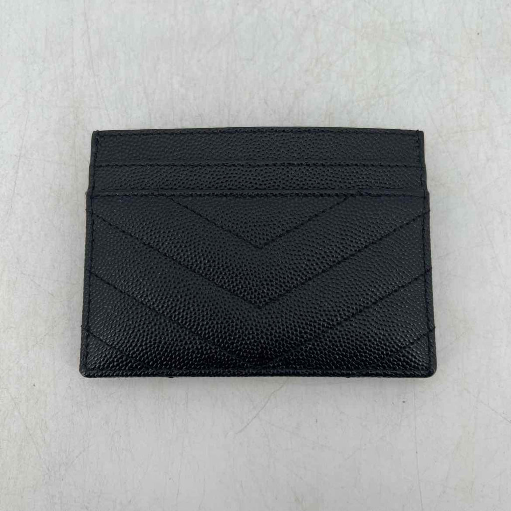 Saint Laurent Card Holder "CASSANDRE MATELASSE" New Black Size OS