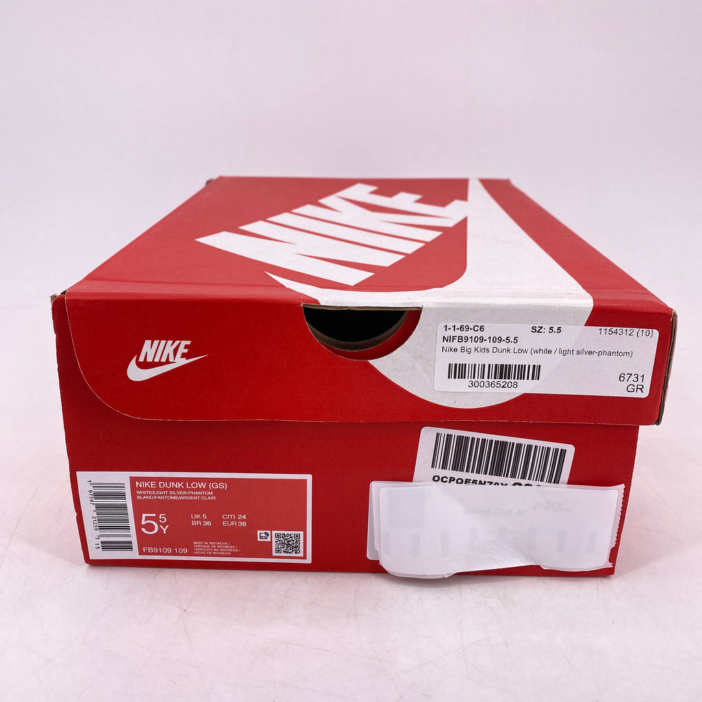 Nike (GS) Dunk Low "Phantom Light Silver" 2024 New Size 5.5Y